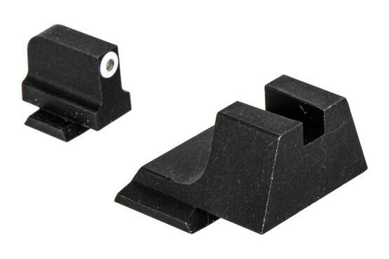 Night Fision suppressor height Perfect Dot night sight set with square notch, white front and blank rear ring for the Smith & Wesson M&P.